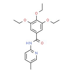 ChemSpider 2D Image | 3,4,5-Triethoxy-N-(5-methyl-2-pyridinyl)benzamide | C19H24N2O4