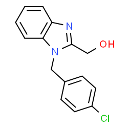 ChemSpider 2D Image | [1-(4-Chlorobenzyl)-1H-benzimidazol-2-yl]methanol | C15H13ClN2O