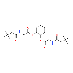 ChemSpider 2D Image | 1,2-Cyclohexanediyl bis{[(3,3-dimethylbutanoyl)amino]acetate} (non-preferred name) | C22H38N2O6