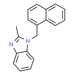 ChemSpider 2D Image | 2-Methyl-1-(1-naphthylmethyl)-1H-benzimidazole | C19H16N2