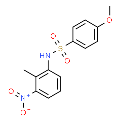 ChemSpider 2D Image | 4-Methoxy-N-(2-methyl-3-nitrophenyl)benzenesulfonamide | C14H14N2O5S