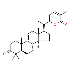 ChemSpider 2D Image | 22,26-Epoxylanosta-9(11),24-diene-3,26-dione | C30H44O3