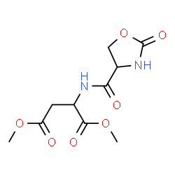 ChemSpider 2D Image | Dimethyl N-[(2-oxo-1,3-oxazolidin-4-yl)carbonyl]aspartate | C10H14N2O7