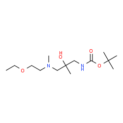 ChemSpider 2D Image | 2-Methyl-2-propanyl {3-[(2-ethoxyethyl)(methyl)amino]-2-hydroxy-2-methylpropyl}carbamate | C14H30N2O4