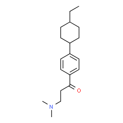 ChemSpider 2D Image | 3-(Dimethylamino)-1-[4-(4-ethylcyclohexyl)phenyl]-1-propanone | C19H29NO