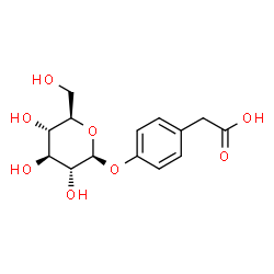 ChemSpider 2D Image | [4-(beta-D-Glucopyranosyloxy)phenyl]acetic acid | C14H18O8