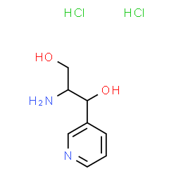 ChemSpider 2D Image | 2-Amino-1-(3-pyridinyl)-1,3-propanediol dihydrochloride | C8H14Cl2N2O2