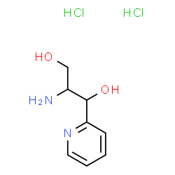 ChemSpider 2D Image | 2-Amino-1-(2-pyridinyl)-1,3-propanediol dihydrochloride | C8H14Cl2N2O2