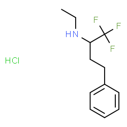 ChemSpider 2D Image | N-Ethyl-1,1,1-trifluoro-4-phenyl-2-butanamine hydrochloride (1:1) | C12H17ClF3N