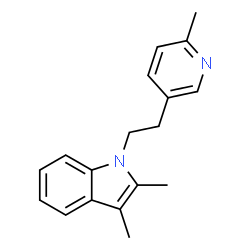 ChemSpider 2D Image | 2,3-Dimethyl-1-[2-(6-methyl-3-pyridinyl)ethyl]-1H-indole | C18H20N2