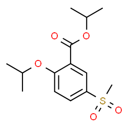 ChemSpider 2D Image | Isopropyl 2-isopropoxy-5-(methylsulfonyl)benzoate | C14H20O5S