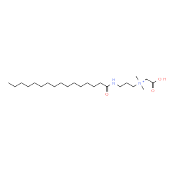 ChemSpider 2D Image | N-(Carboxymethyl)-N,N-dimethyl-3-(palmitoylamino)-1-propanaminium | C23H47N2O3