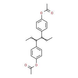 ChemSpider 2D Image | 2,4-Hexadiene-3,4-diyldi-4,1-phenylene diacetate | C22H22O4
