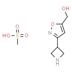 ChemSpider 2D Image | [3-(3-Azetidinyl)-1,2-oxazol-5-yl]methanol methanesulfonate (1:1) | C8H14N2O5S