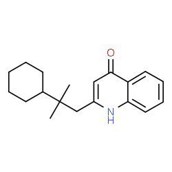 ChemSpider 2D Image | 2-(2-Cyclohexyl-2-methylpropyl)-4(1H)-quinolinone | C19H25NO