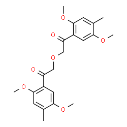 ChemSpider 2D Image | 2,2'-Oxybis[1-(2,5-dimethoxy-4-methylphenyl)ethanone] | C22H26O7