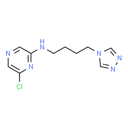 ChemSpider 2D Image | 6-Chloro-N-[4-(4H-1,2,4-triazol-4-yl)butyl]-2-pyrazinamine | C10H13ClN6