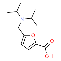 ChemSpider 2D Image | 5-[(Diisopropylamino)methyl]-2-furoic acid | C12H19NO3
