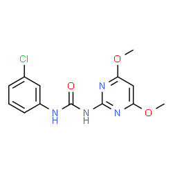 ChemSpider 2D Image | 1-(3-Chlorophenyl)-3-(4,6-dimethoxy-2-pyrimidinyl)urea | C13H13ClN4O3