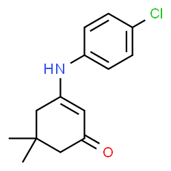 ChemSpider 2D Image | 3-(4-CHLOROANILINO)-5,5-DIMETHYL-2-CYCLOHEXEN-1-ONE | C14H16ClNO