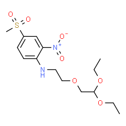 ChemSpider 2D Image | N-[2-(2,2-Diethoxyethoxy)ethyl]-4-(methylsulfonyl)-2-nitroaniline | C15H24N2O7S