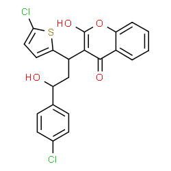 ChemSpider 2D Image | Tioclomarol | C22H16Cl2O4S