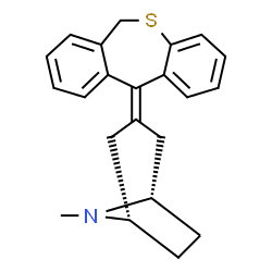 ChemSpider 2D Image | (1S,5S)-3-(Dibenzo[b,e]thiepin-11(6H)-ylidene)-8-methyl-8-azabicyclo[3.2.1]octane | C22H23NS