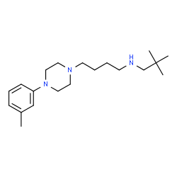 ChemSpider 2D Image | N-(2,2-Dimethylpropyl)-4-[4-(3-methylphenyl)-1-piperazinyl]-1-butanamine | C20H35N3