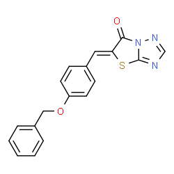 ChemSpider 2D Image | (5Z)-5-[4-(Benzyloxy)benzylidene][1,3]thiazolo[3,2-b][1,2,4]triazol-6(5H)-one | C18H13N3O2S