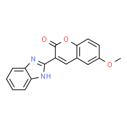 ChemSpider 2D Image | 3-(1H-Benzimidazol-2-yl)-6-methoxy-2H-chromen-2-one | C17H12N2O3