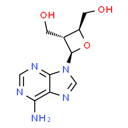 ChemSpider 2D Image | Oxetanocin | C10H13N5O3