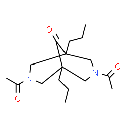 ChemSpider 2D Image | 3,7-Diacetyl-1,5-dipropyl-3,7-diazabicyclo[3.3.1]nonan-9-one | C17H28N2O3