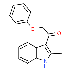 ChemSpider 2D Image | 1-(2-Methyl-1H-indol-3-yl)-2-phenoxyethanone | C17H15NO2