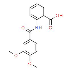ChemSpider 2D Image | 2-[(3,4-Dimethoxybenzoyl)amino]benzoic acid | C16H15NO5