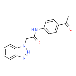 ChemSpider 2D Image | N-(4-Acetylphenyl)-2-(1H-benzotriazol-1-yl)acetamide | C16H14N4O2