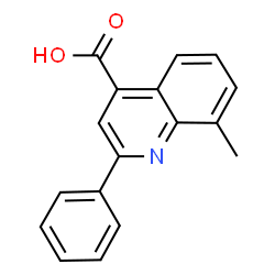 ChemSpider 2D Image | 8-Methyl-2-phenyl-4-quinolinecarboxylic acid | C17H13NO2