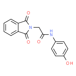 ChemSpider 2D Image | 2-(1,3-dioxoisoindol-2-yl)-N-(4-hydroxyphenyl)acetamide | C16H12N2O4