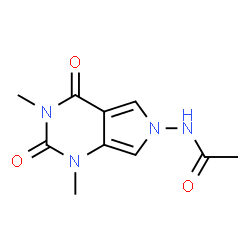 ChemSpider 2D Image | N-(1,3-Dimethyl-2,4-dioxo-1,2,3,4-tetrahydro-6H-pyrrolo[3,4-d]pyrimidin-6-yl)acetamide | C10H12N4O3