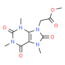 ChemSpider 2D Image | Methyl (1,3,7-trimethyl-2,6,8-trioxo-1,2,3,6,7,8-hexahydro-9H-purin-9-yl)acetate | C11H14N4O5
