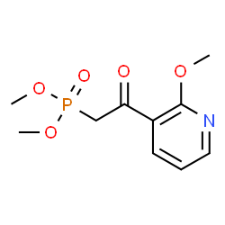 ChemSpider 2D Image | Dimethyl [2-(2-methoxy-3-pyridinyl)-2-oxoethyl]phosphonate | C10H14NO5P