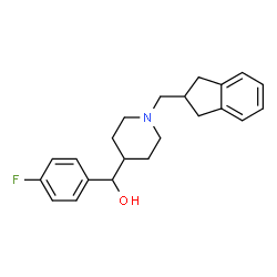 ChemSpider 2D Image | [1-(2,3-Dihydro-1H-inden-2-ylmethyl)-4-piperidinyl](4-fluorophenyl)methanol | C22H26FNO