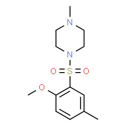 ChemSpider 2D Image | 1-[(2-Methoxy-5-methylphenyl)sulfonyl]-4-methylpiperazine | C13H20N2O3S