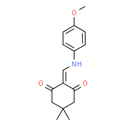 ChemSpider 2D Image | 2-{[(4-Methoxyphenyl)amino]methylene}-5,5-dimethyl-1,3-cyclohexanedione | C16H19NO3