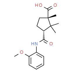 ChemSpider 2D Image | (1S,3R)-3-[(2-Methoxyphenyl)carbamoyl]-1,2,2-trimethylcyclopentanecarboxylic acid | C17H23NO4