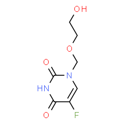 ChemSpider 2D Image | 1-((2-hydroxyethoxy)methyl)-5-fluorouracil | C7H9FN2O4