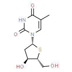 ChemSpider 2D Image | 4'-Thiothymidine | C10H14N2O4S