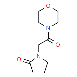 ChemSpider 2D Image | 1-[2-(4-Morpholinyl)-2-oxoethyl]-2-pyrrolidinone | C10H16N2O3