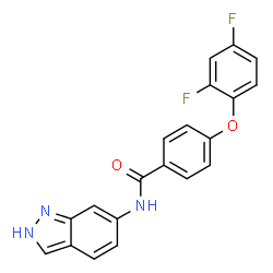 ChemSpider 2D Image | 4-(2,4-Difluorophenoxy)-N-(2H-indazol-6-yl)benzamide | C20H13F2N3O2