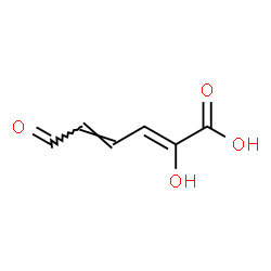 ChemSpider 2D Image | 2-hydroxy-6-oxohexa-2,4-dienoic acid | C6H6O4