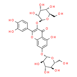ChemSpider 2D Image | QUERCETIN 3,7-DIGLUCOSIDE | C27H30O17